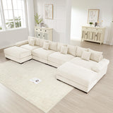 54" Oversized Corduroy Modular Sectional Sofa - Premium Comfort with High-Density Foam & Flexible Design