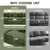 54" Oversized Corduroy Modular Sectional Sofa - Premium Comfort with High-Density Foam & Flexible Design
