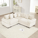 54" Oversized Corduroy Modular Sectional Sofa - Premium Comfort with High-Density Foam & Flexible Design