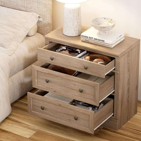 31.5" Oversized Extra Large Nightstand with 3 Drawers