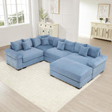 54" Oversized Corduroy Modular Sectional Sofa - Premium Comfort with High-Density Foam & Flexible Design