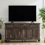 62" Large Farmhouse Buffet Cabinet with 4 Drawers & 4 Doors