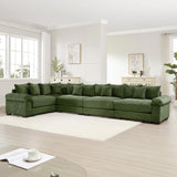 54" Oversized Corduroy Modular Sectional Sofa - Premium Comfort with High-Density Foam & Flexible Design