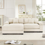 54" Oversized Corduroy Modular Sectional Sofa - Premium Comfort with High-Density Foam & Flexible Design