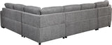 149'' Oversized Large Sectional Sleeper Sofa with Pull Out Bed & Cuddler | 7-Seater L-Shaped Sectional Couch with Chaise Lounge