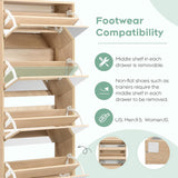 Yechen Mirror Shoe Cabinet with 5 Flip Drawers | Entryway Shoe Rack Storage Organizer for Front Door, Foyer & Hallway