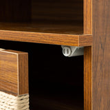 Boho Rattan Drawers Sidetable Nightstand 2 Packs