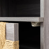 Boho Rattan Drawers Sidetable Nightstand 2 Packs