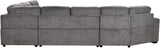 149'' Oversized Large Sectional Sleeper Sofa with Pull Out Bed & Cuddler | 7-Seater L-Shaped Sectional Couch with Chaise Lounge