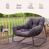 Cozy Wicker Outdoor Rocking Chair