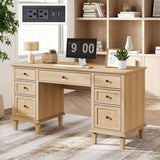 58'' Wood Executive Desk with 3 Drawers & 2 Cabinet