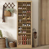 Yechen Tall Shoe Cabinet – 9-Tier, 27 Cubbies, 74.9" Freestanding Organizer | Light Brown