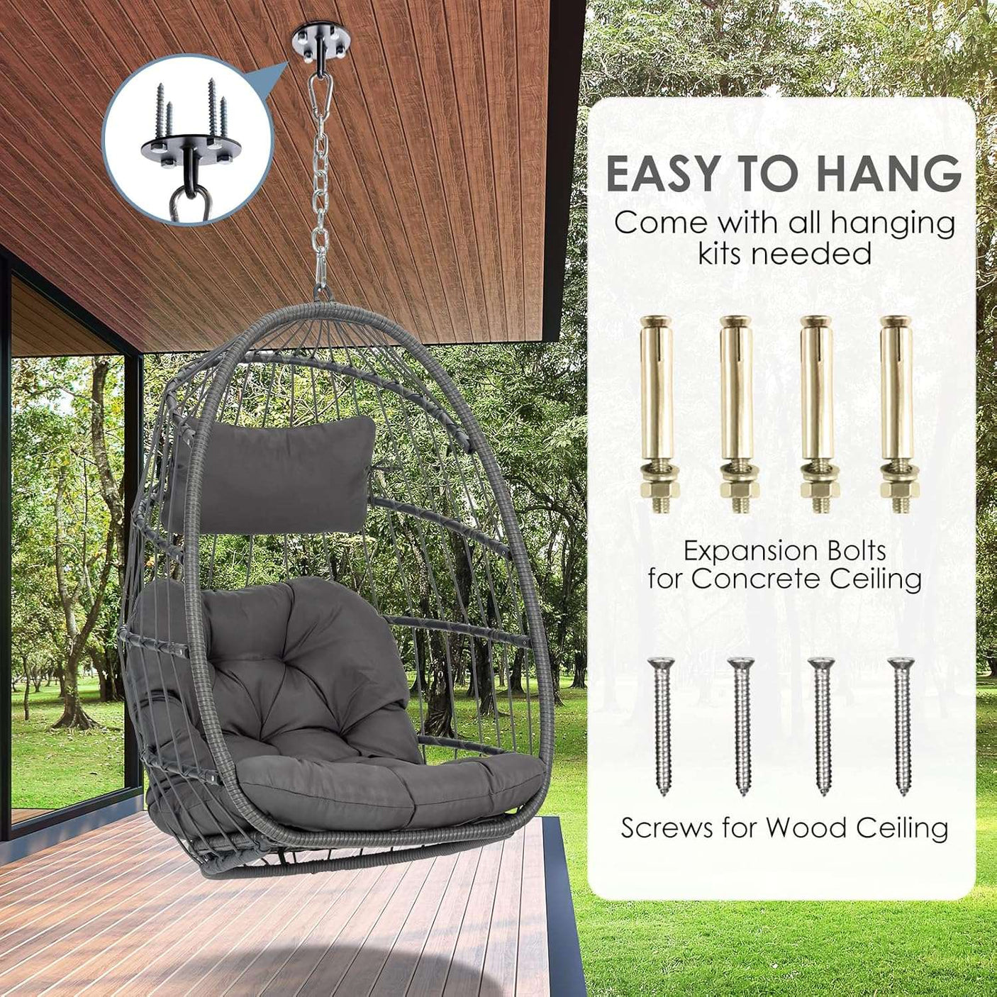 Hanging Egg Chair Outdoor Without Stand Indoor