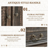 62" Large Farmhouse Buffet Cabinet with 4 Drawers & 4 Doors