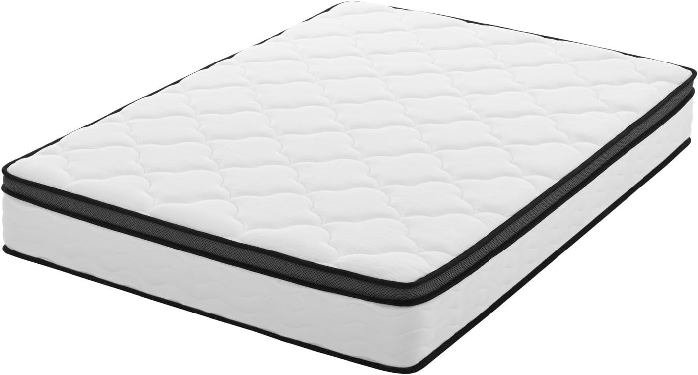 Hybrid Mattress in a Box | Pocket Coils & Memory Foam | Bamboo Cover | Full & Queen, 10" & 12"