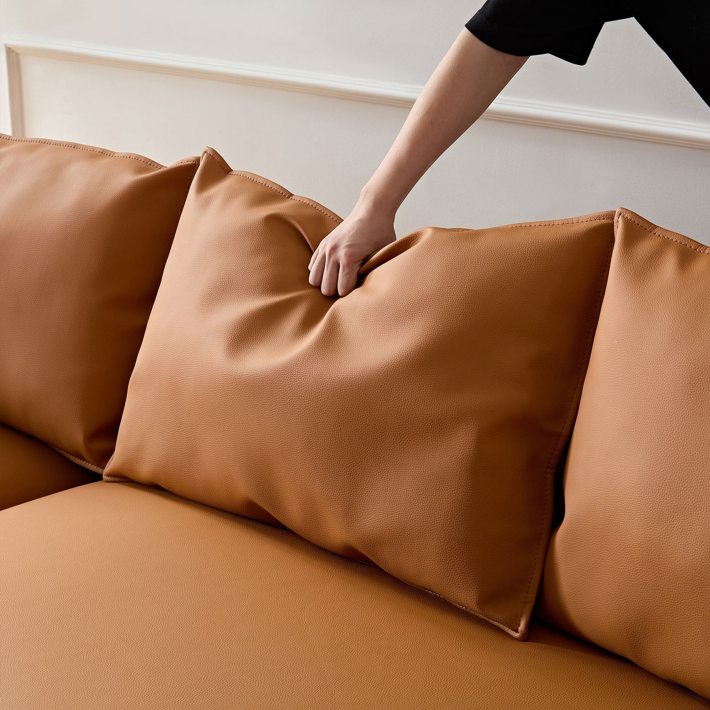 Mareno Leather Sectional Sofa
