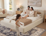 YECHEN Cloud Platform Bed – 15-Min Tool-Free Assembly, CULP® Performance Fabric & Stain-Resistant Cloud Frame