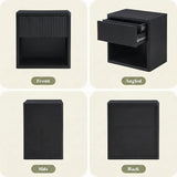 Large Modern Nightstand with Small Built-in Drawers