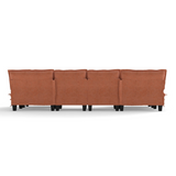 Modular Sectional Sofa with Cloud Cushions | Chenille Fabric | 2/3/4 Seater with Ottoman Options