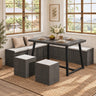 6-Piece Breakfast Nook Dining Set with Storage, Seats 4–6