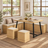 6-Piece Breakfast Nook Dining Set with Storage, Seats 4–6