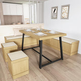 6-Piece Breakfast Nook Dining Set with Storage, Seats 4–6