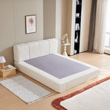 Cloud Bed Frame - Queen Upholstered Linen Platform Bed Frame, 1-Minute Tool-Free Setup, Modern Padded Headboard Mattress Foundation, Supportive Dual-Core Silent Bed Frame