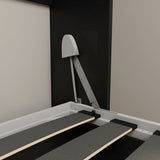 Queen Horizontal Murphy Bed with Desk – Black