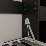 Queen Horizontal Murphy Bed with Storage Cabinets – Black