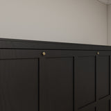 Queen Horizontal Murphy Bed with Storage Cabinets – Black