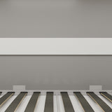 Queen Horizontal Murphy Bed with Desk & Storage – White