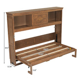 Twin Size Murphy Bed with Charging Station and Drawer