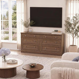 31.5" Oversized Nightstand with 3 Drawers | Light Oak, Ivory White & Walnut