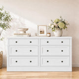 31.5" Oversized Nightstand with 3 Drawers | Light Oak, Ivory White & Walnut