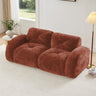 Oversized Modular Tufted Velvet Deep Seat Sofa with Ottomans - 32D Foam, No Assembly Required