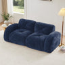 Oversized Modular Tufted Velvet Deep Seat Sofa with Ottomans - 32D Foam, No Assembly Required