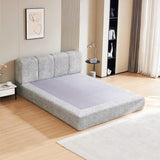 Cloud Bed Frame - Queen Upholstered Linen Platform Bed Frame, 1-Minute Tool-Free Setup, Modern Padded Headboard Mattress Foundation, Supportive Dual-Core Silent Bed Frame