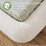 YECHEN Cloud Bed Frame - Modern Water-Resistant Bouclé Upholstered Platform Bed, Tool-Free Assembly, No Box Spring Needed