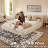 YECHEN Cloud Platform Bed – 20-Min Tool-Free Assembly, CULP® Performance Fabric & Stain-Resistant Cloud Frame