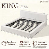 YECHEN Cloud Platform Bed – 20-Min Tool-Free Assembly, CULP® Performance Fabric & Stain-Resistant Cloud Frame