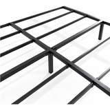 Heavy Duty Metal Platform Bed Frame with Storage, Black