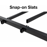 Heavy Duty Metal Platform Bed Frame with Storage, Black