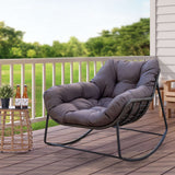 Cozy Wicker Outdoor Rocking Chair