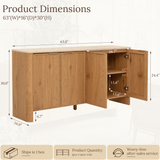 Mid-Century Sideboard with Faux Marble Top