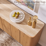 Mid-Century Sideboard with Faux Marble Top