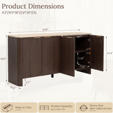 Mid-Century Sideboard with Faux Marble Top