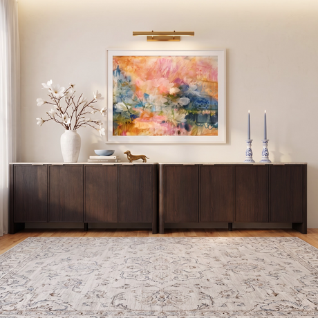 Mid-Century Sideboard with Faux Marble Top