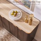 Mid-Century Sideboard with Faux Marble Top