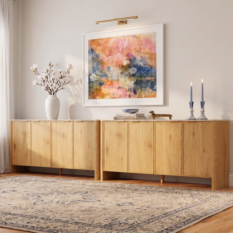 Mid-Century Sideboard with Faux Marble Top