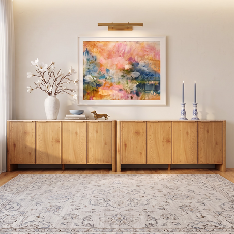Mid-Century Sideboard with Faux Marble Top